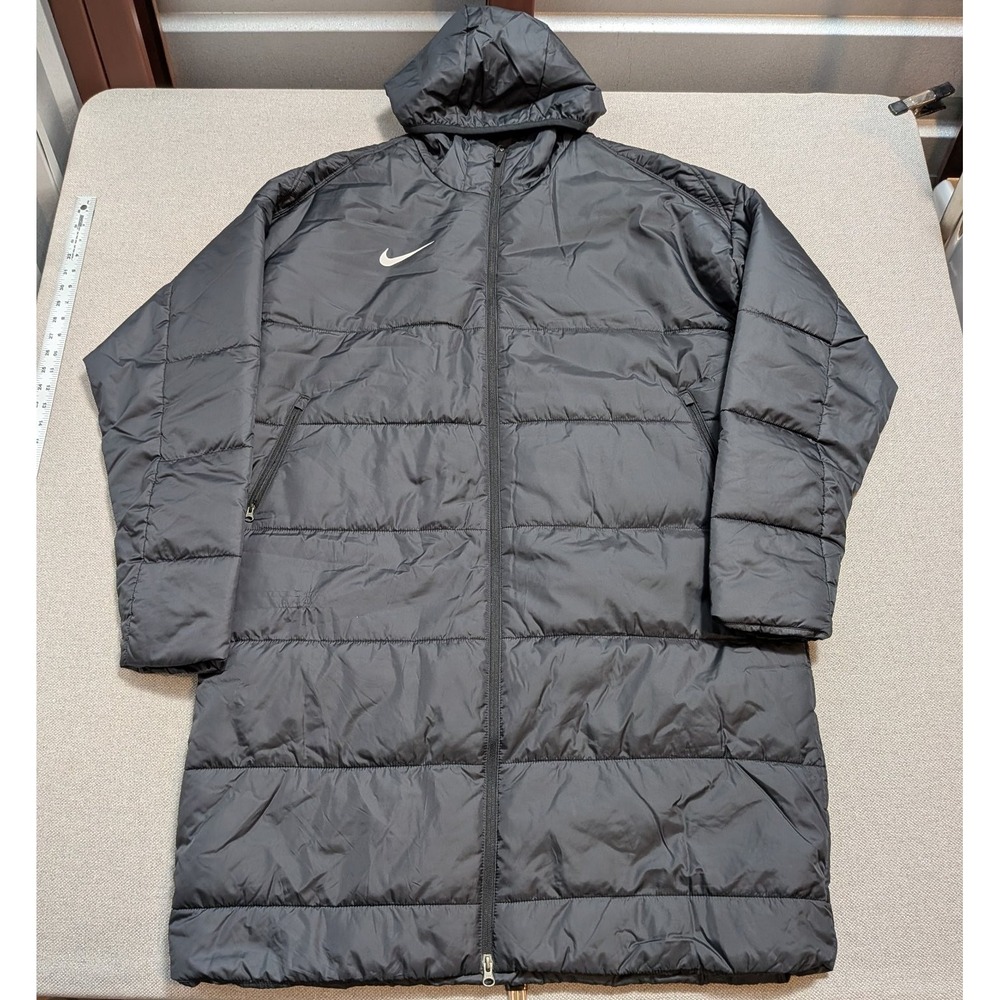 Nike Therma-Fit Academy Pro 24 SDF Men's XL Black Parka Sideline Long Hooded Zip